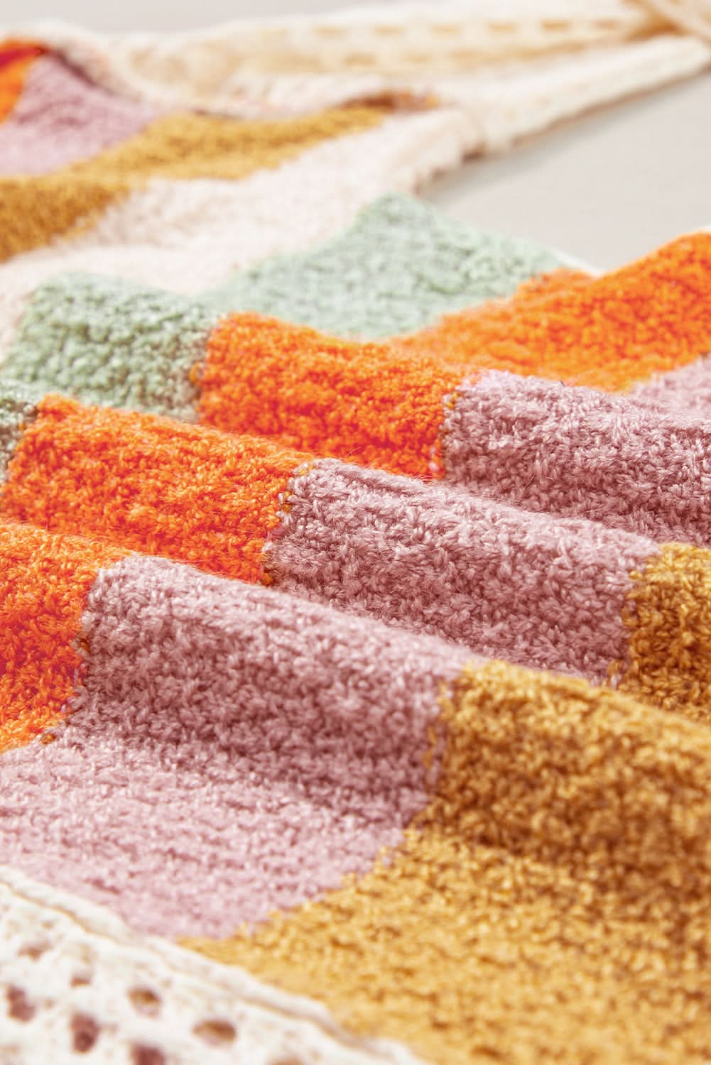 Beige colorblock oversized hoodie - Love Salve